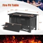AECOJOY 43-Inch Metal Fire Pit Table – Outdoor Propane Patio Fireplace - Image 3